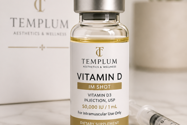 Vitamin D injection vial at Templum Aesthetics & Wellness in Kirkland, WA