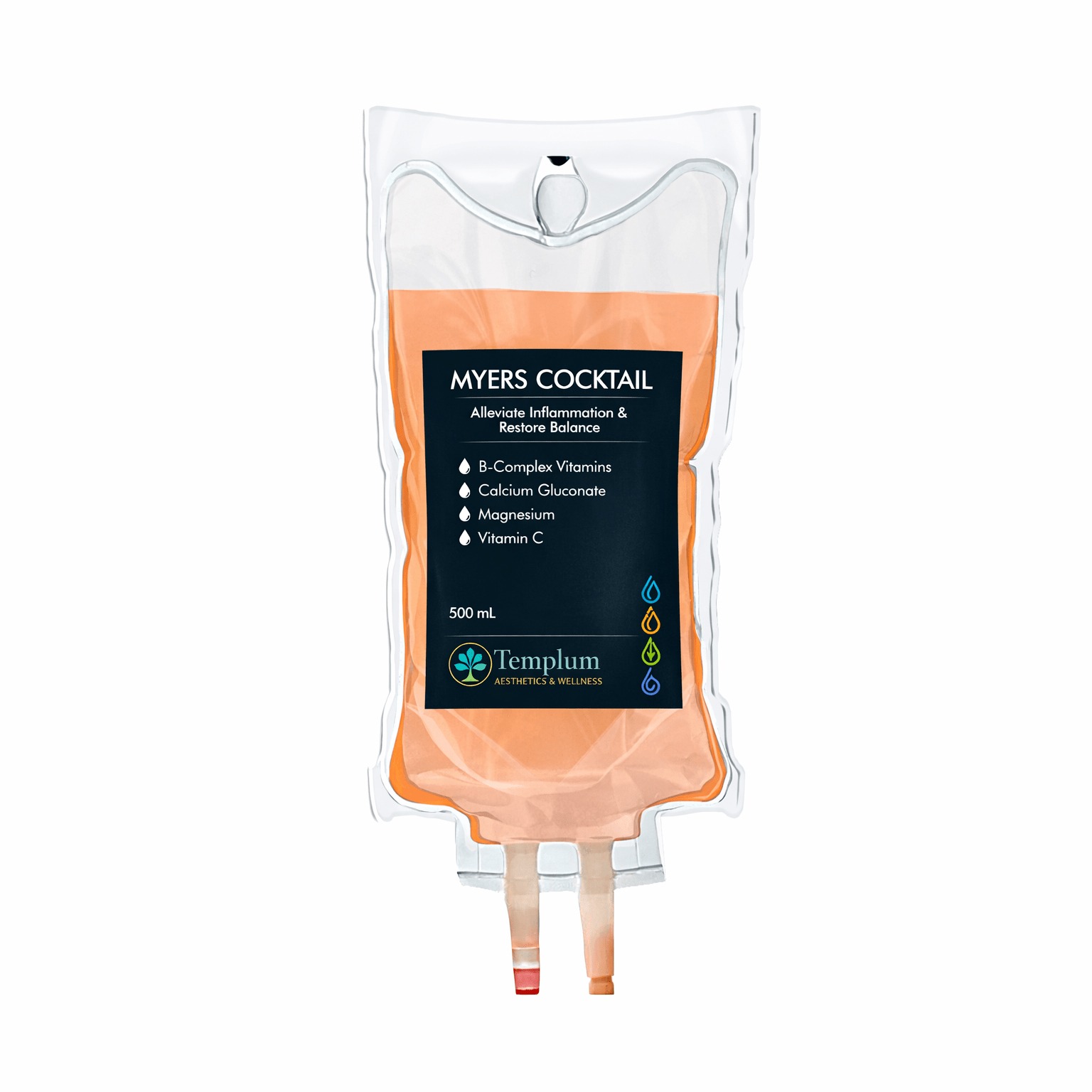 Myers' cocktail Myers' Cocktail IV drip bag at Templum Aesthetics & Wellness in Kirkland, WA